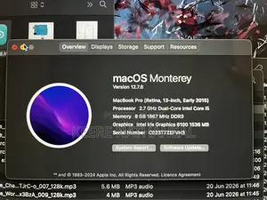 Laptop Apple MacBook Pro 2015 8GB Intel Core i5 SSHD (Hybrid) 256GB