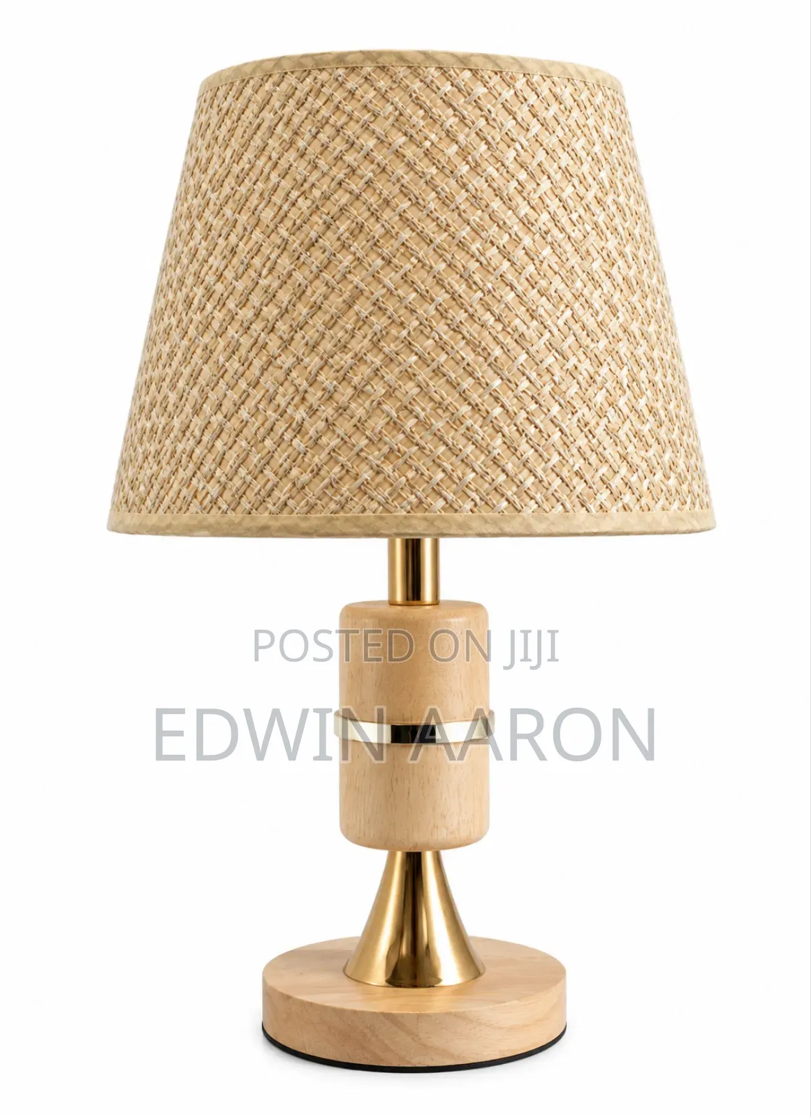 Woven Rattan Wooden Stylish Bedside Decor Table Lamps