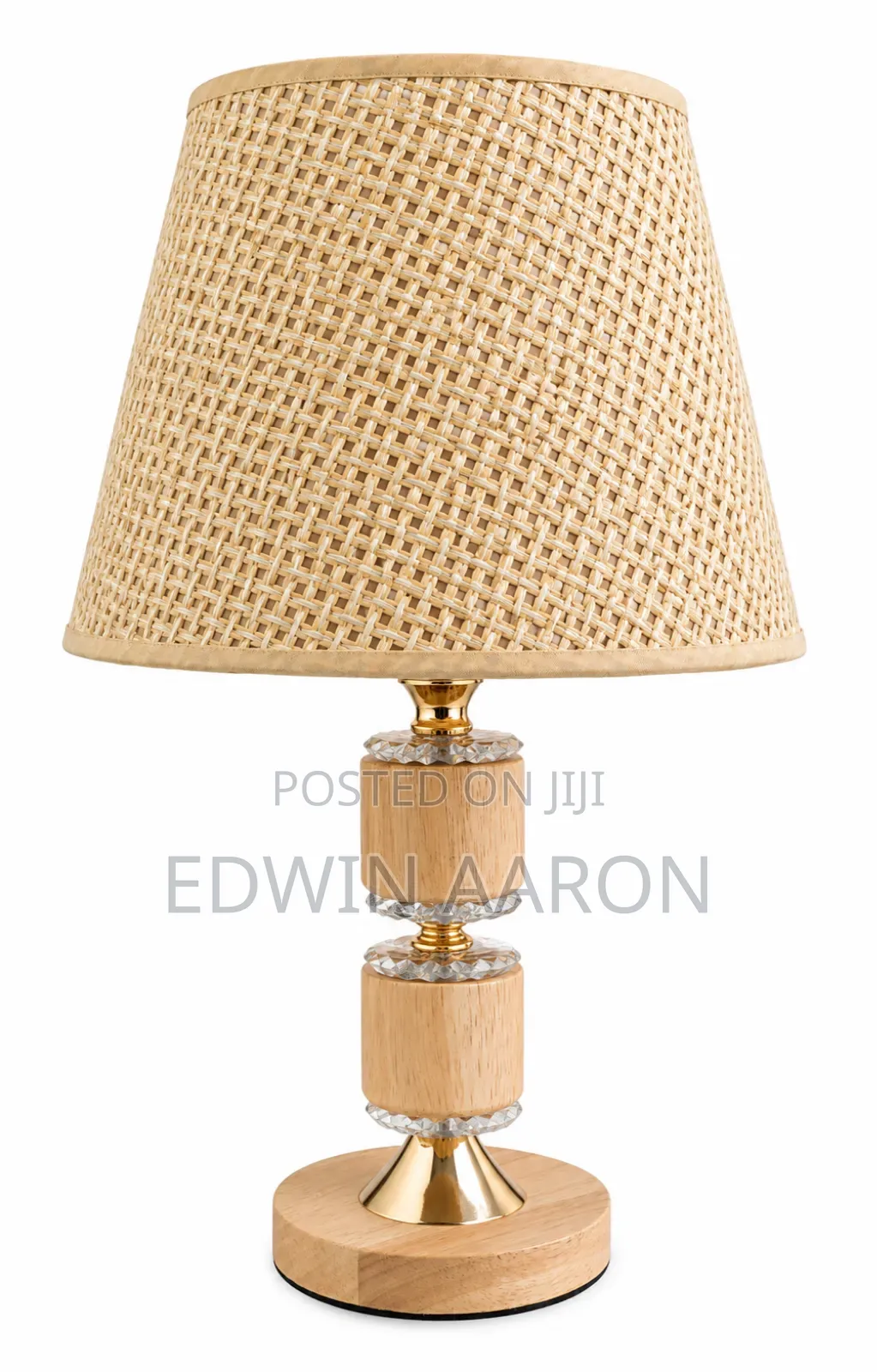 Woven Rattan Wooden Stylish Bedside Decor Table Lamps