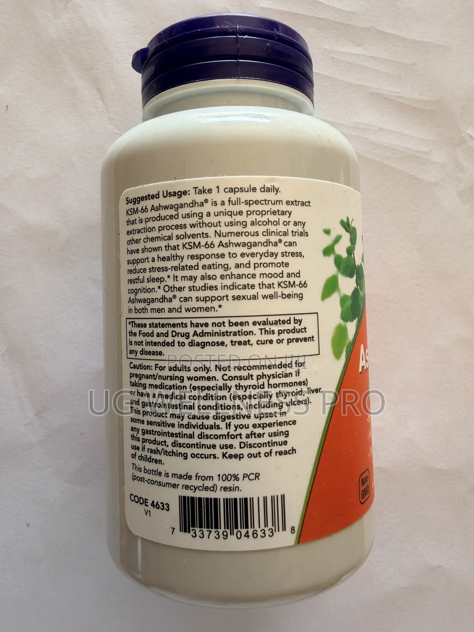 Now Foods KSM-66 Ashwagandha, 600 Mg, 90 Veg Capsules