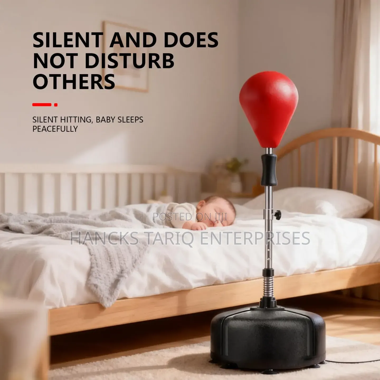 Silent Reflex Punching Bag – Adjustable Standing Speed Bag