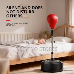 Silent Reflex Punching Bag – Adjustable Standing Speed Bag