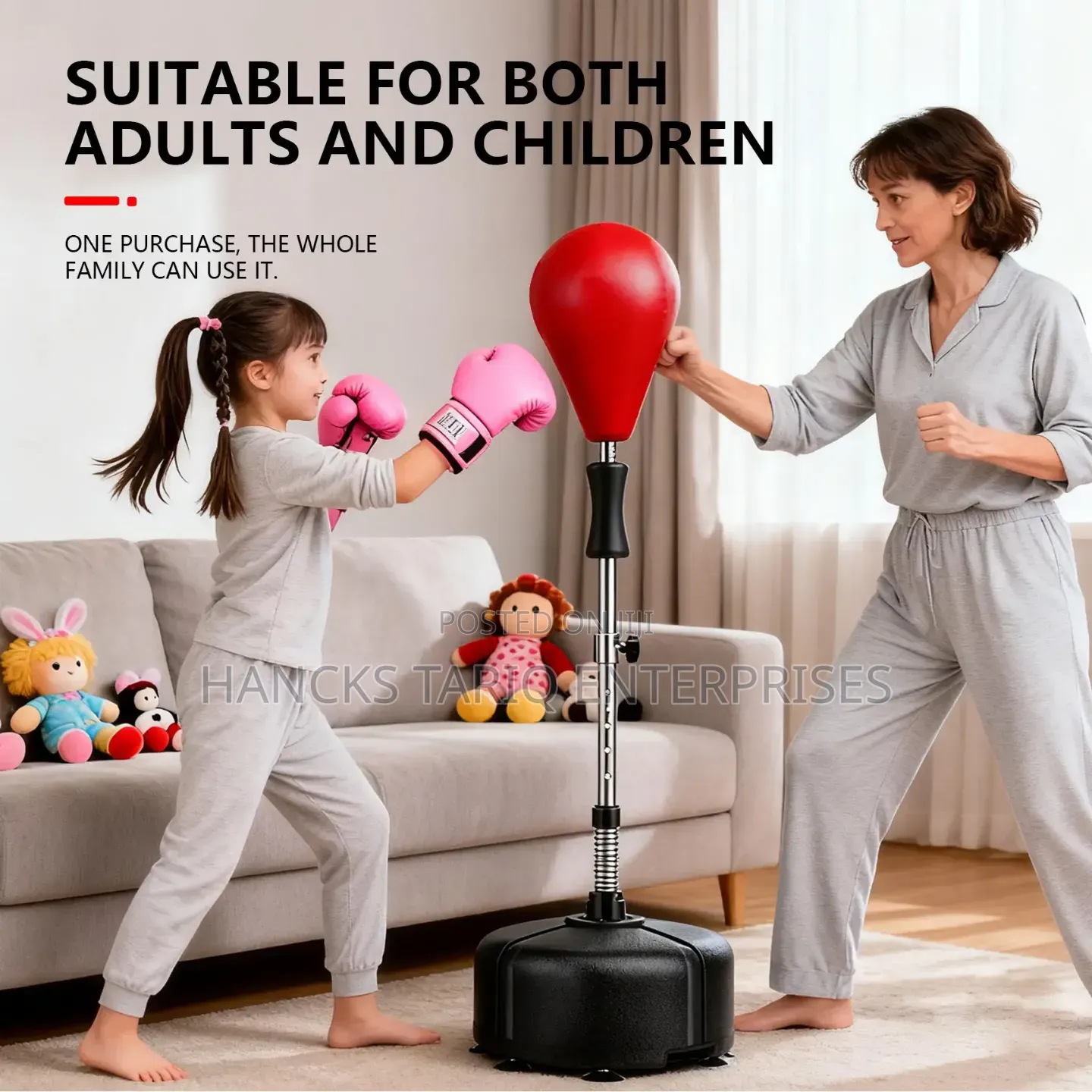 Silent Reflex Punching Bag – Adjustable Standing Speed Bag