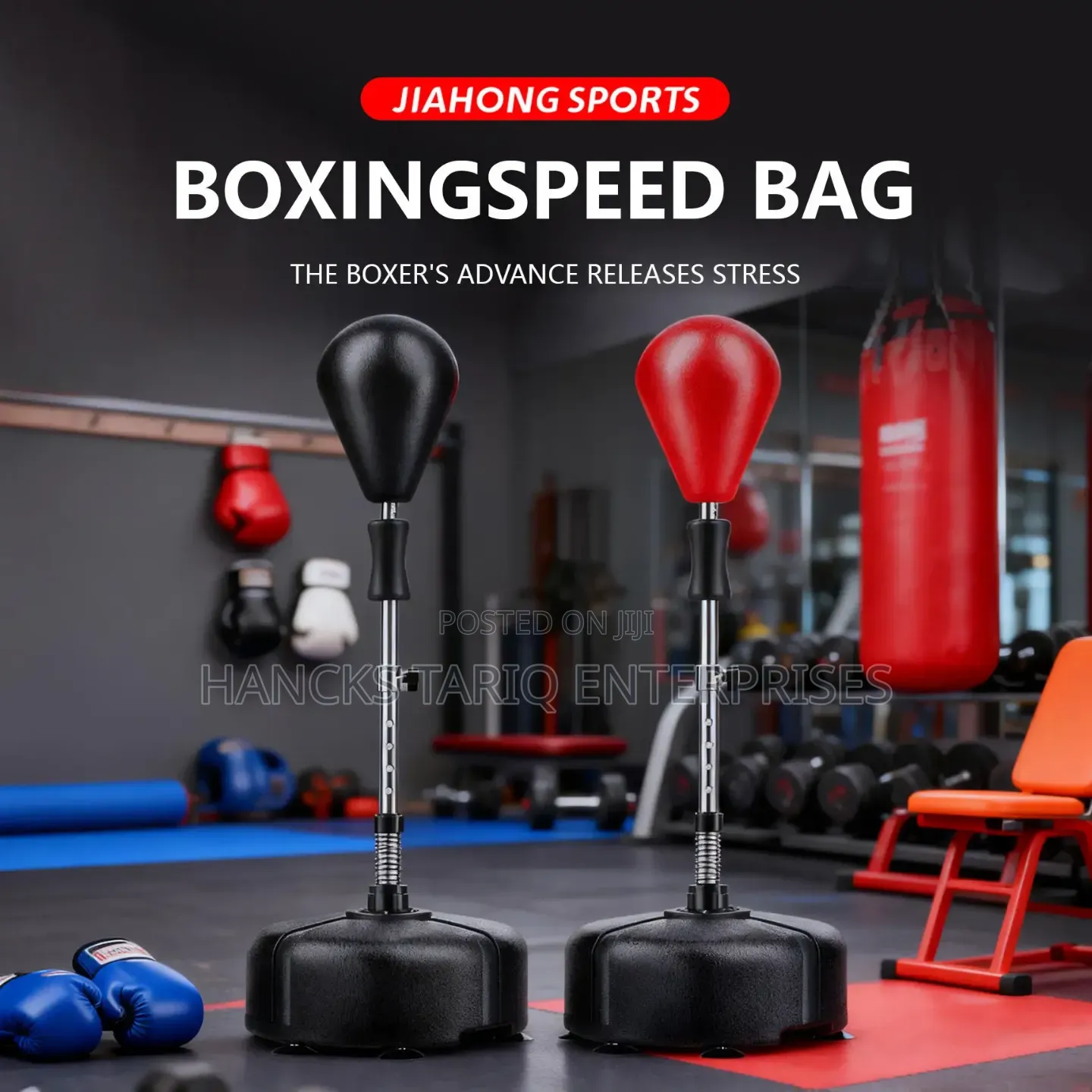 Silent Reflex Punching Bag – Adjustable Standing Speed Bag