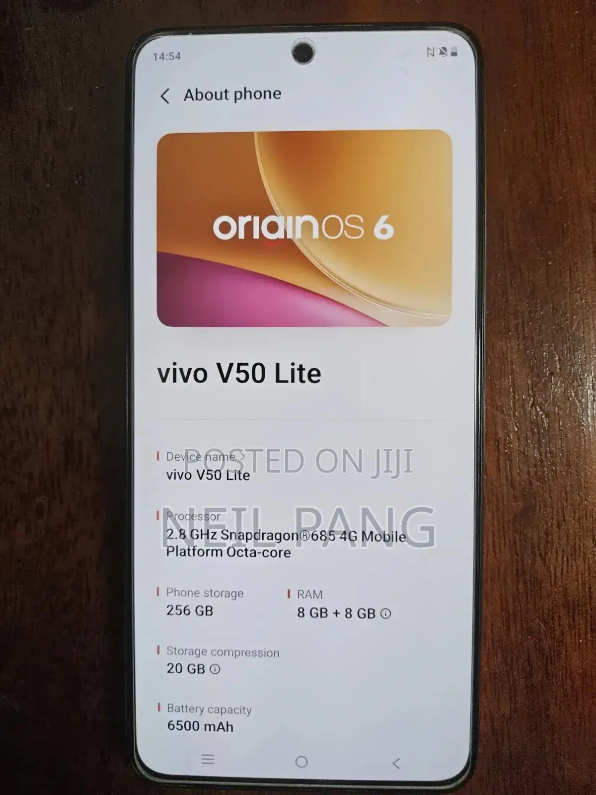 Vivo V50 Lite 256 GB Bronze