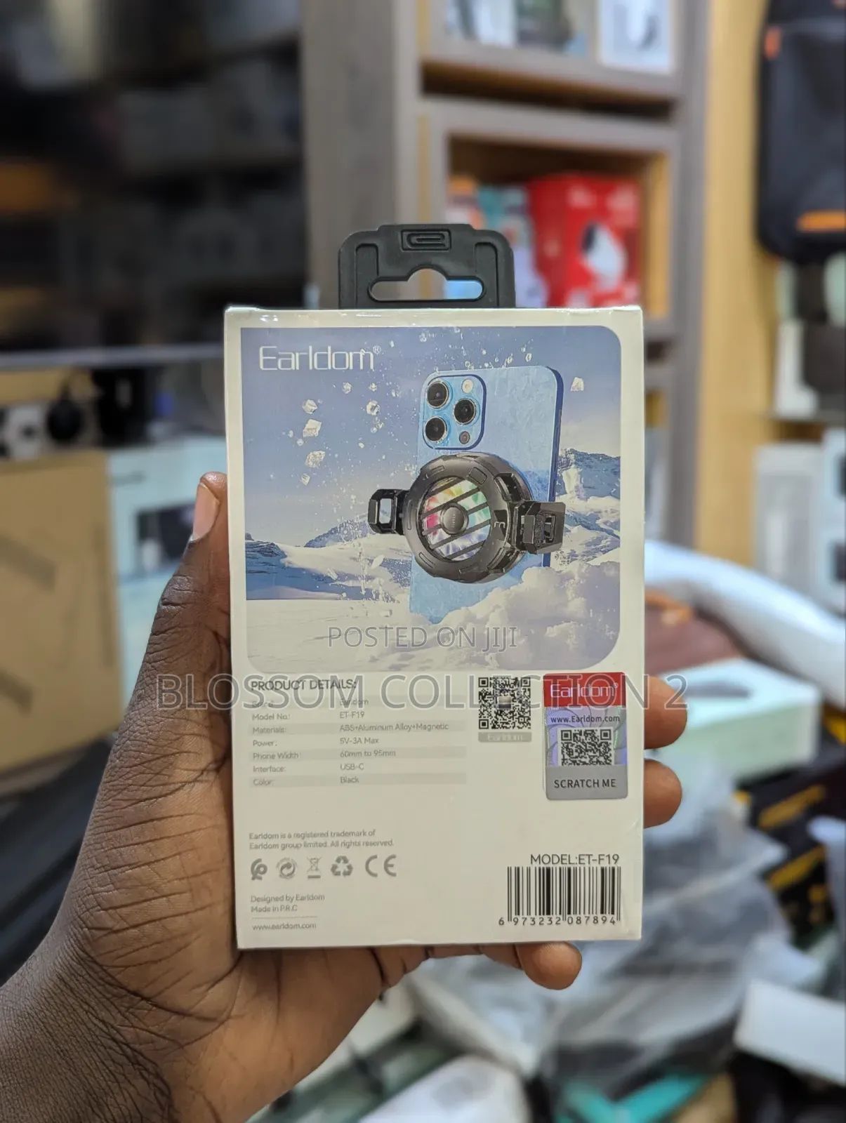 Earldom F19 Magnetic Phone Cooler Rapid Cooling Fan