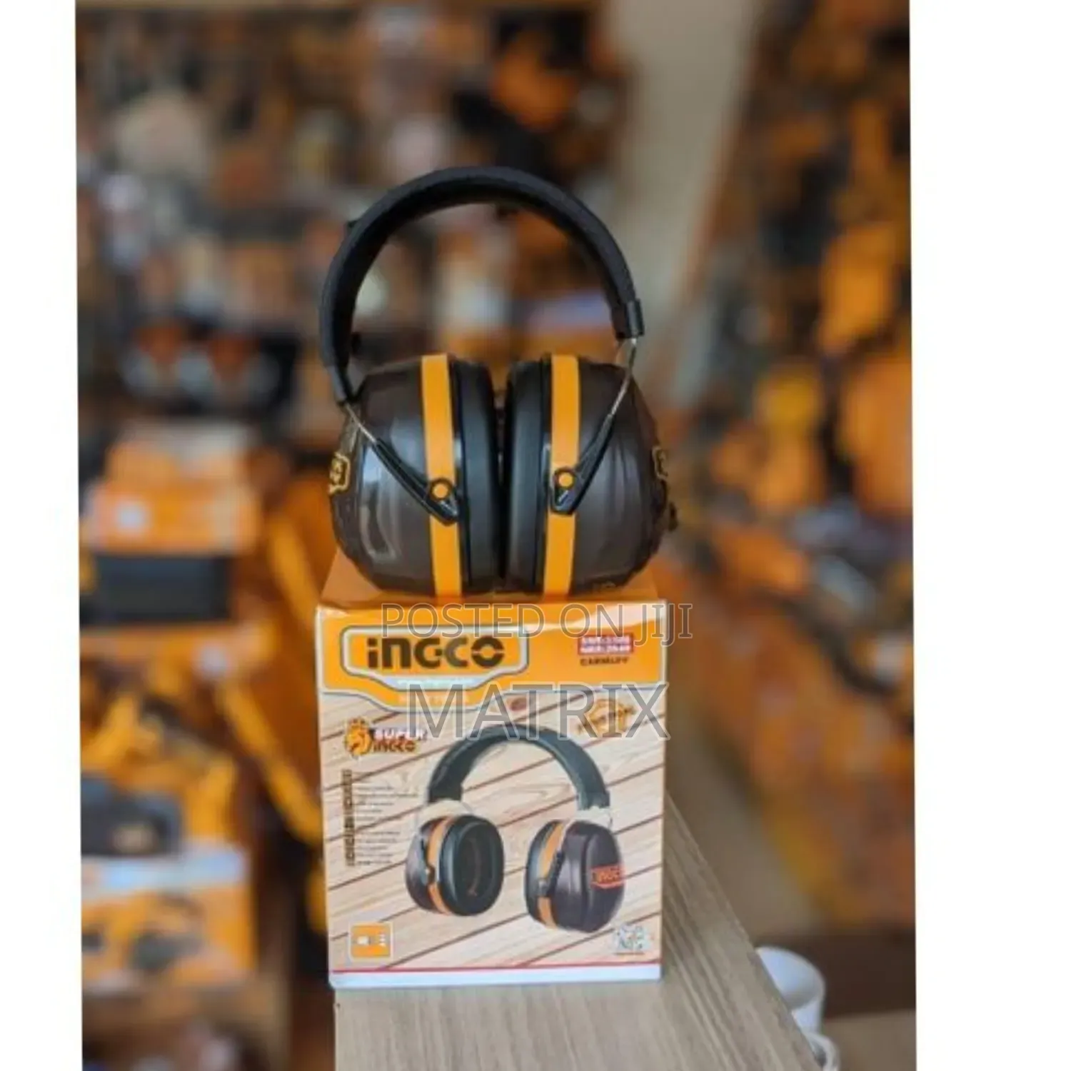 Ingco Safety Ear Muffs Foldable Noise Reduction Safety Ear Protector