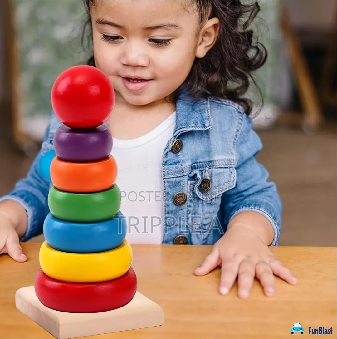 Rainbow Tower Wooden Activity Toy