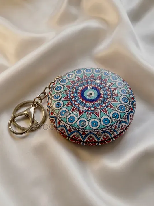 Women Purse Hand Held Mini Mirror With Magnfying Lens