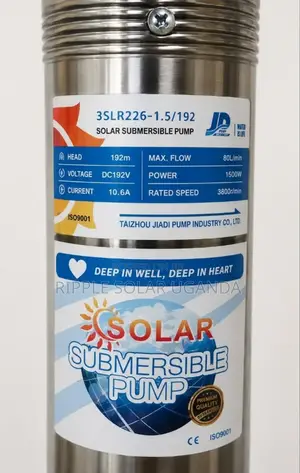1500w Solar Borehole Water Pump 159m Head 4800l/H 192v