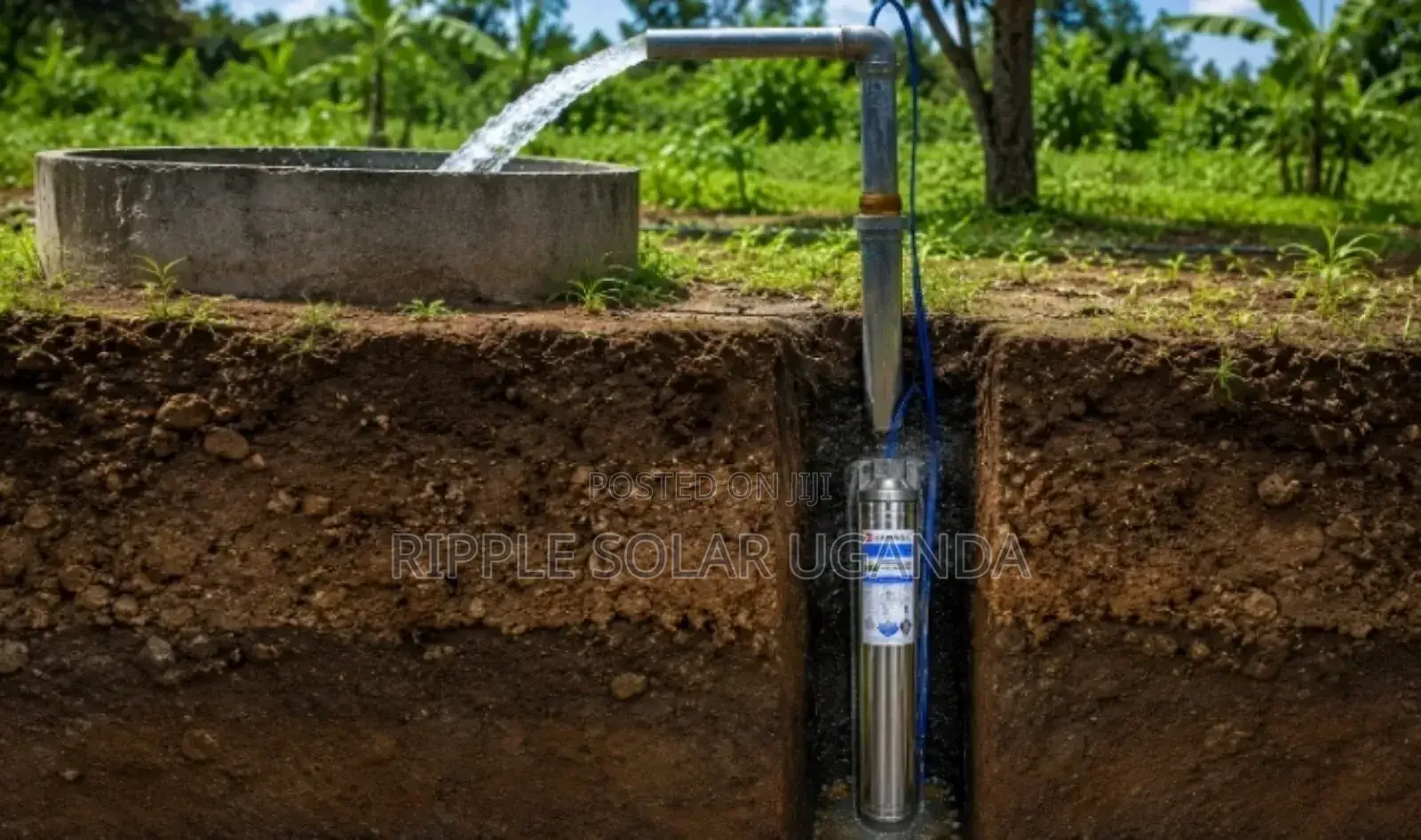 1500w Solar Borehole Water Pump 159m Head 4800l/H 192v