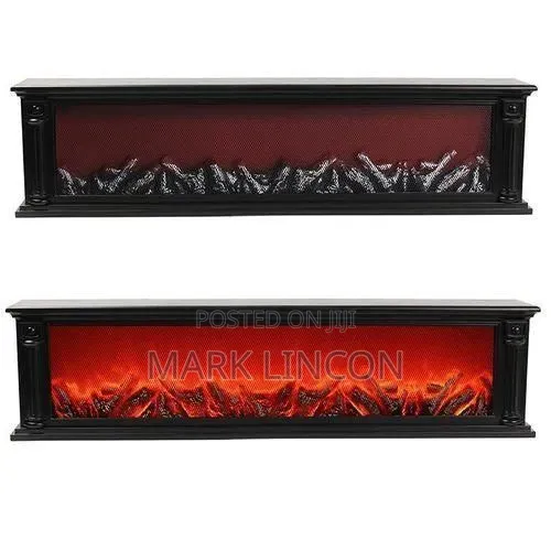 Electric Fireplace Lantern 60cm Black Led