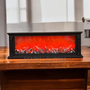 Electric Fireplace Lantern 60cm Black Led