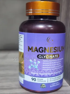 Magnesium Glycinate 500mg,90 Vegan Capsules Dietry Supplement