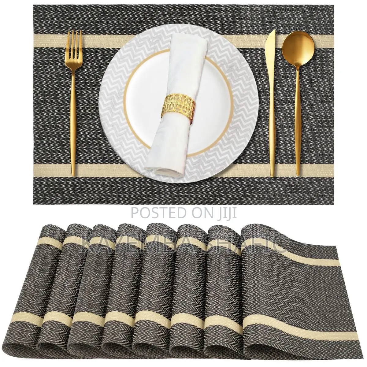 6-Piece Heat-Insulated PVC Table Placemat Set (30x45cm)