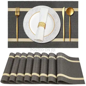 6-Piece Heat-Insulated PVC Table Placemat Set (30x45cm)