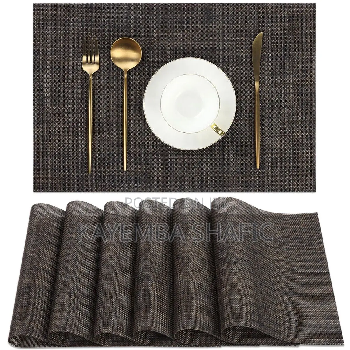 6-Piece Heat-Insulated PVC Table Placemat Set (30x45cm)