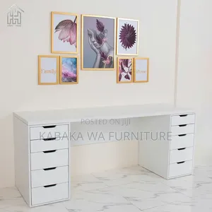 60in/ Wooden Executive Desk With 5 Drawers Office Desk Computer Table