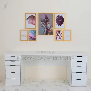 60in/ Wooden Executive Desk With 5 Drawers Office Desk Computer Table