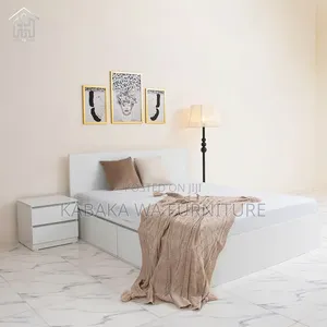 Solid Wood Bamboo Bed/ Frame With/ Headboard /and Metalbed Bed