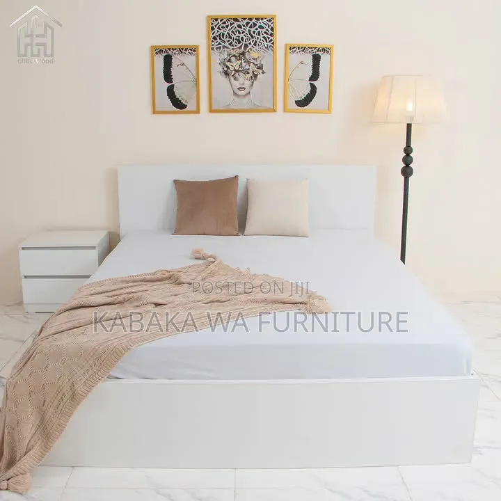 Solid Wood Bamboo Bed/ Frame With/ Headboard /and Metalbed Bed
