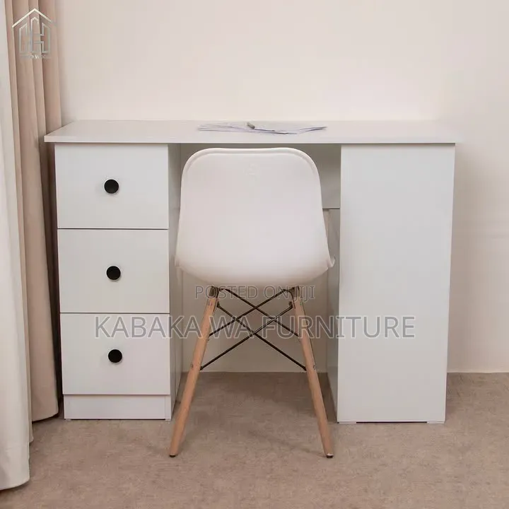Drake Home Office 66" Wide /Executive Desk, /Rustic White Office Desk/