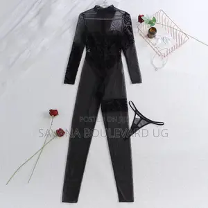 Savana Mesh Print Full Bodysuit Lingerie