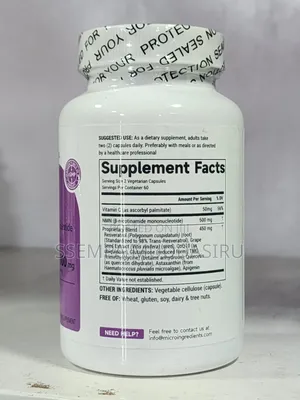 NMN B-Nicotinamide Mononucleotide,120 Capsules Dietry Supplement