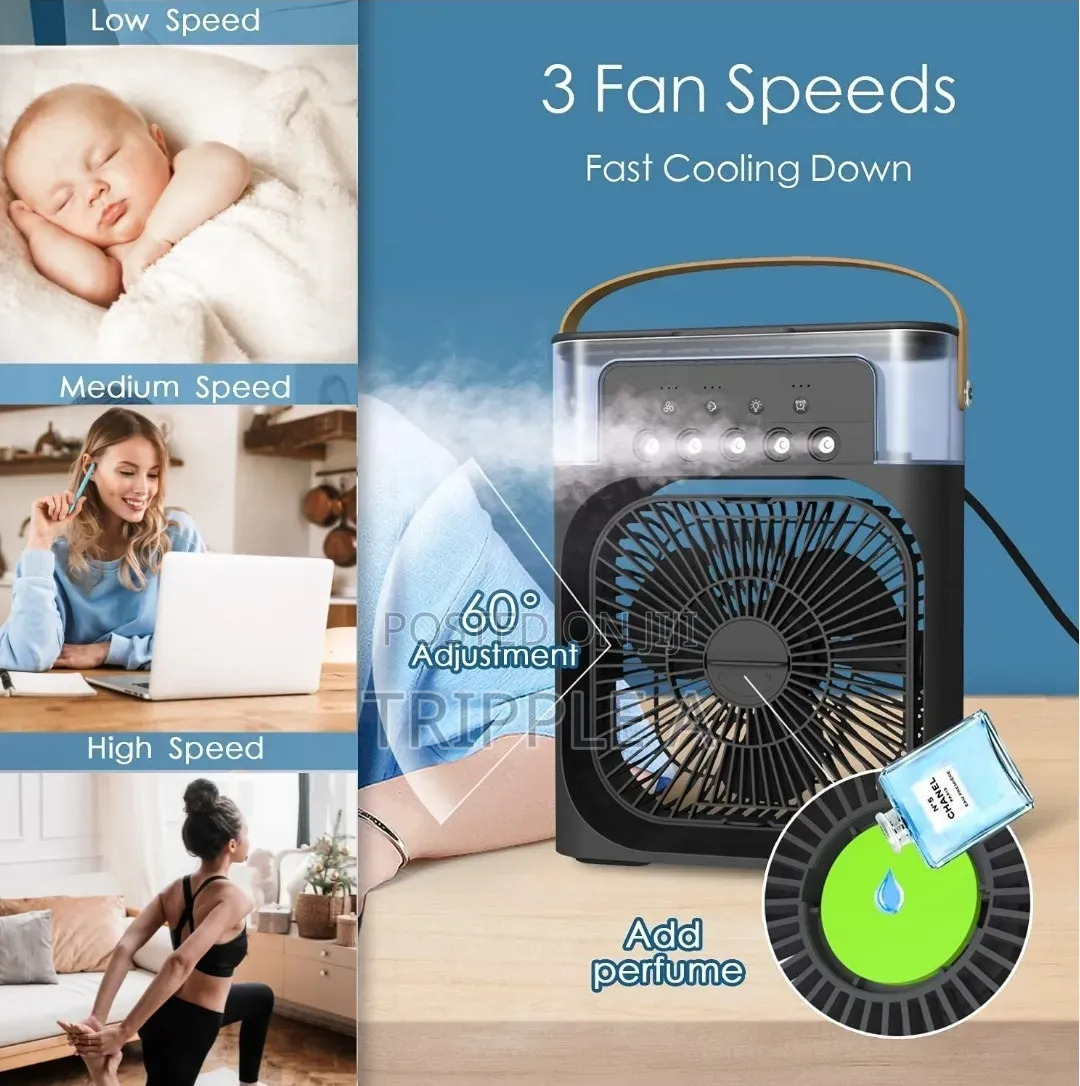 3 Speed Fan Portable Humidifier Fan Air Conditioner