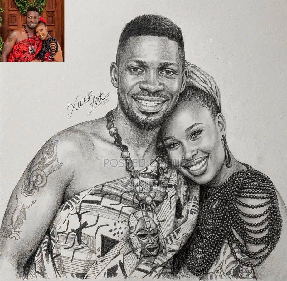 Pencil Portrait Artist in Kampala – Order Your Custom Drawing Today