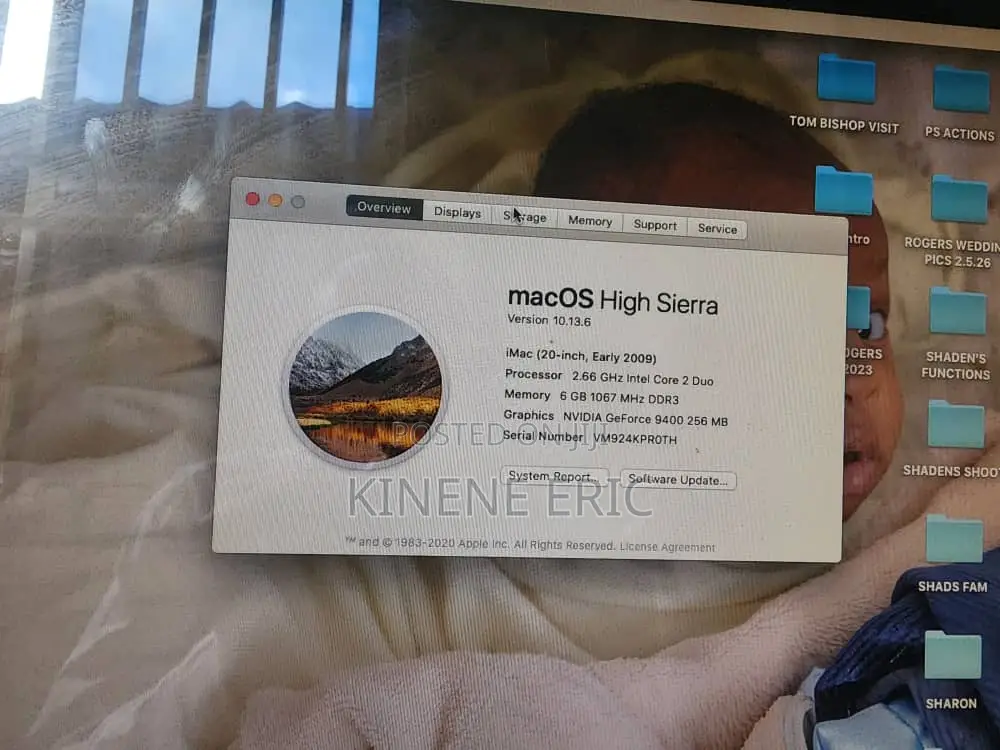 Desktop Computer Apple iMac 6GB Intel Core 2 Duo SSD 500GB
