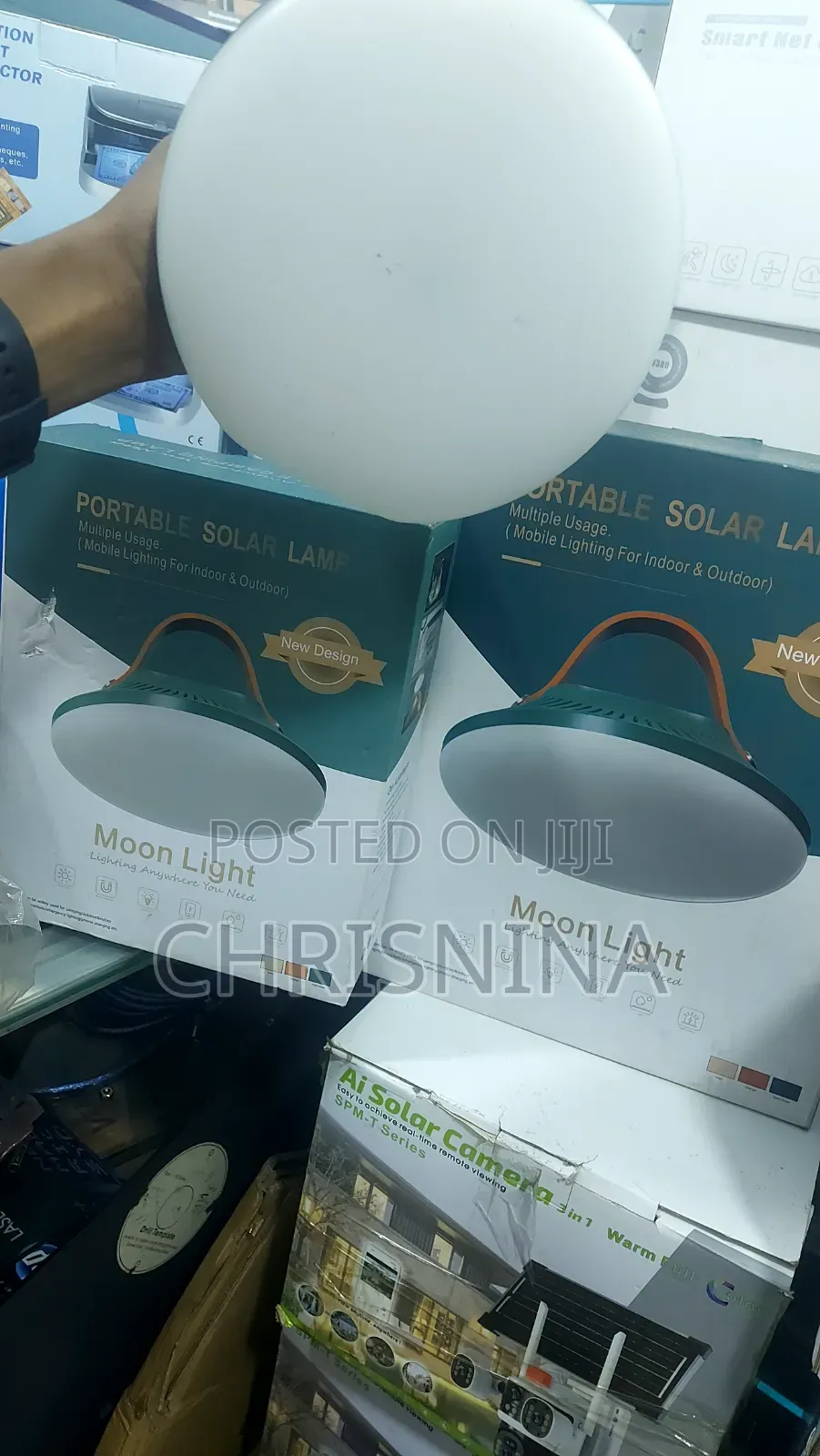 New Design Moon Light Portable Solar Lamp - Indoor Outdoor