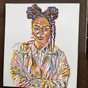 Creative Mosaic Art Portrait — Let's Draw Yours Too