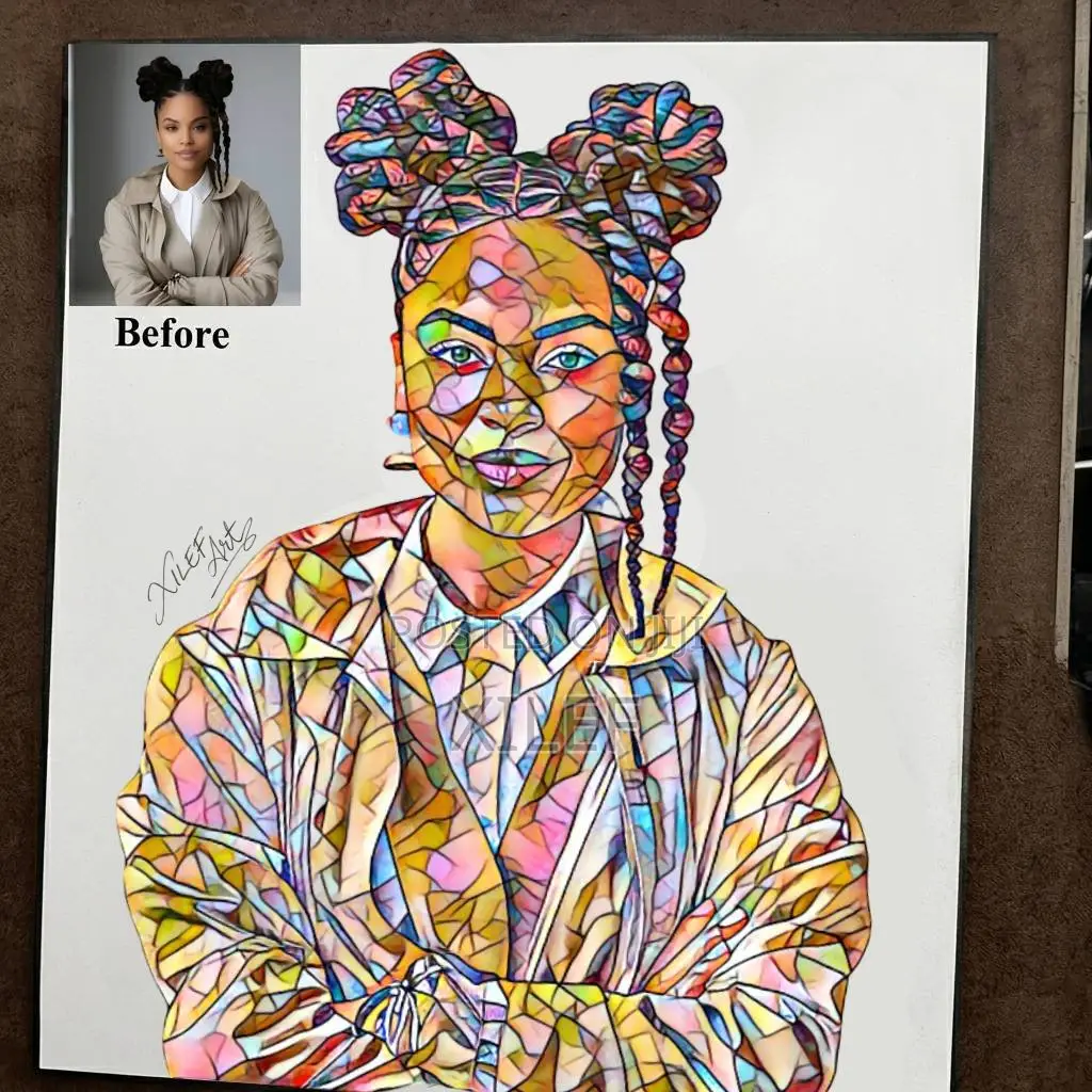 Creative Mosaic Art Portrait — Let's Draw Yours Too