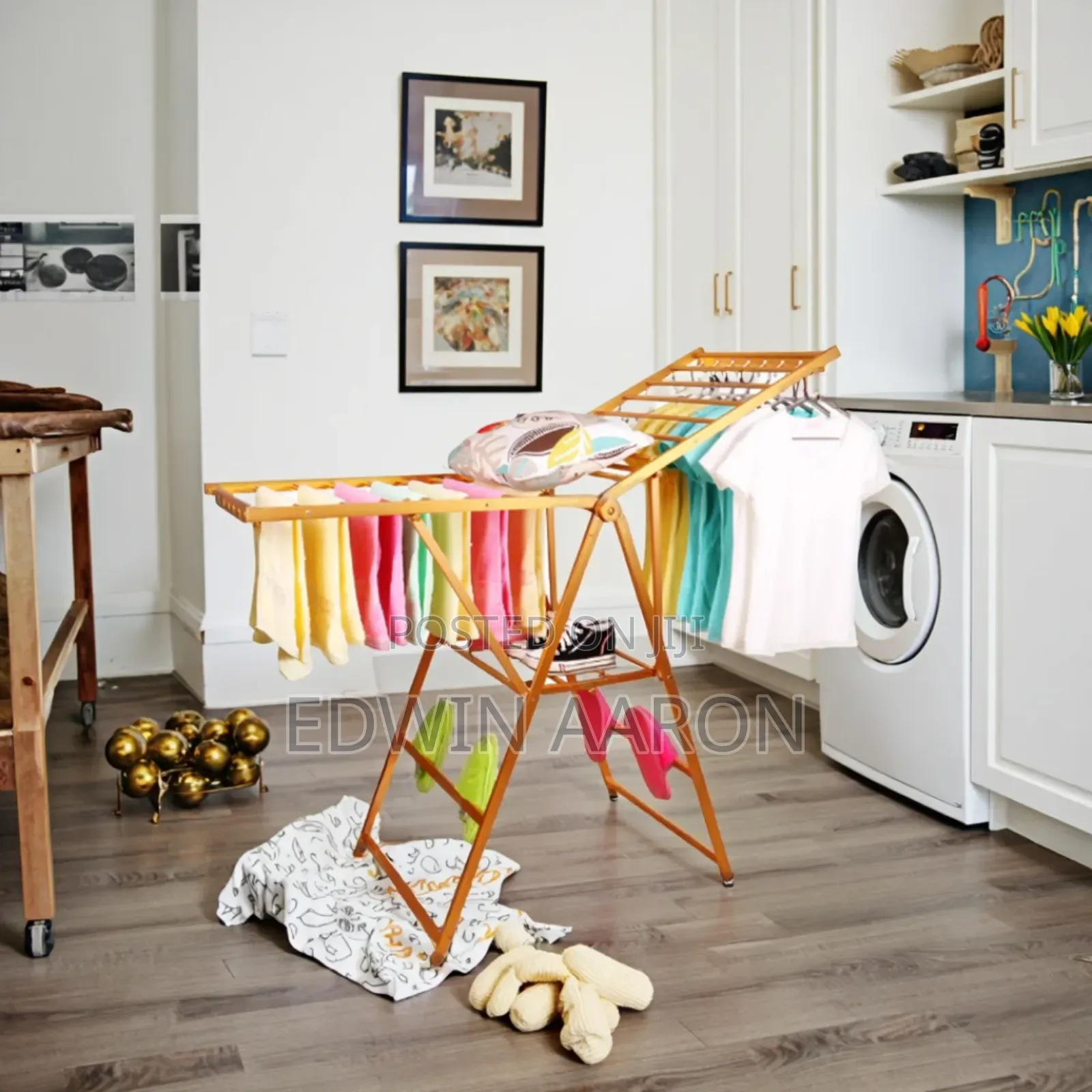Foldable Heavy-Duty Aluminium Clothes Drying Rack (Rose or Gold)
