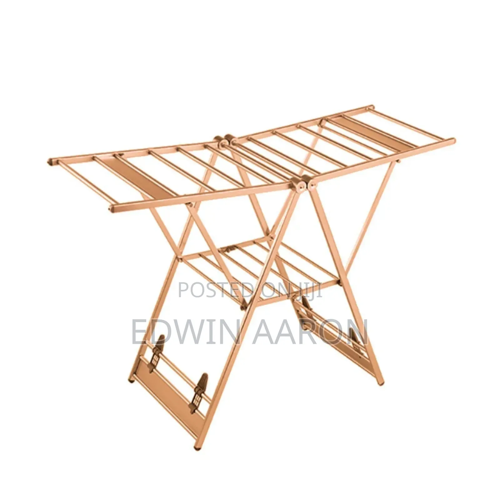 Foldable Heavy-Duty Aluminium Clothes Drying Rack (Rose or Gold)