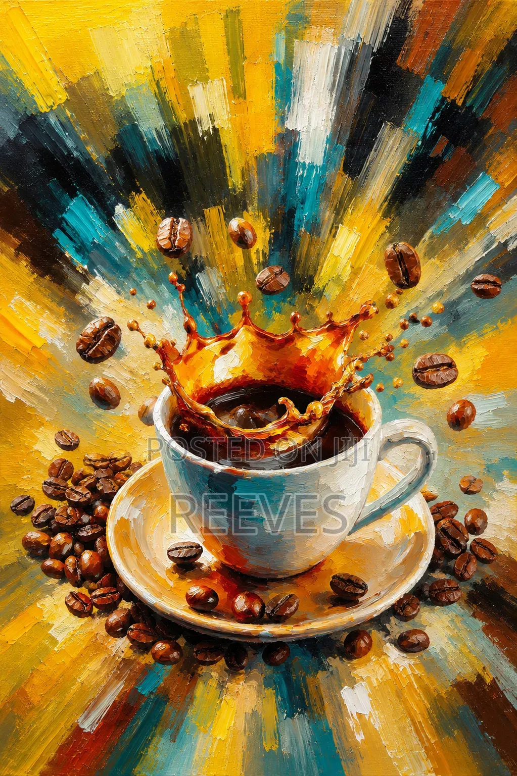Coffee Cup With Coffee Beans