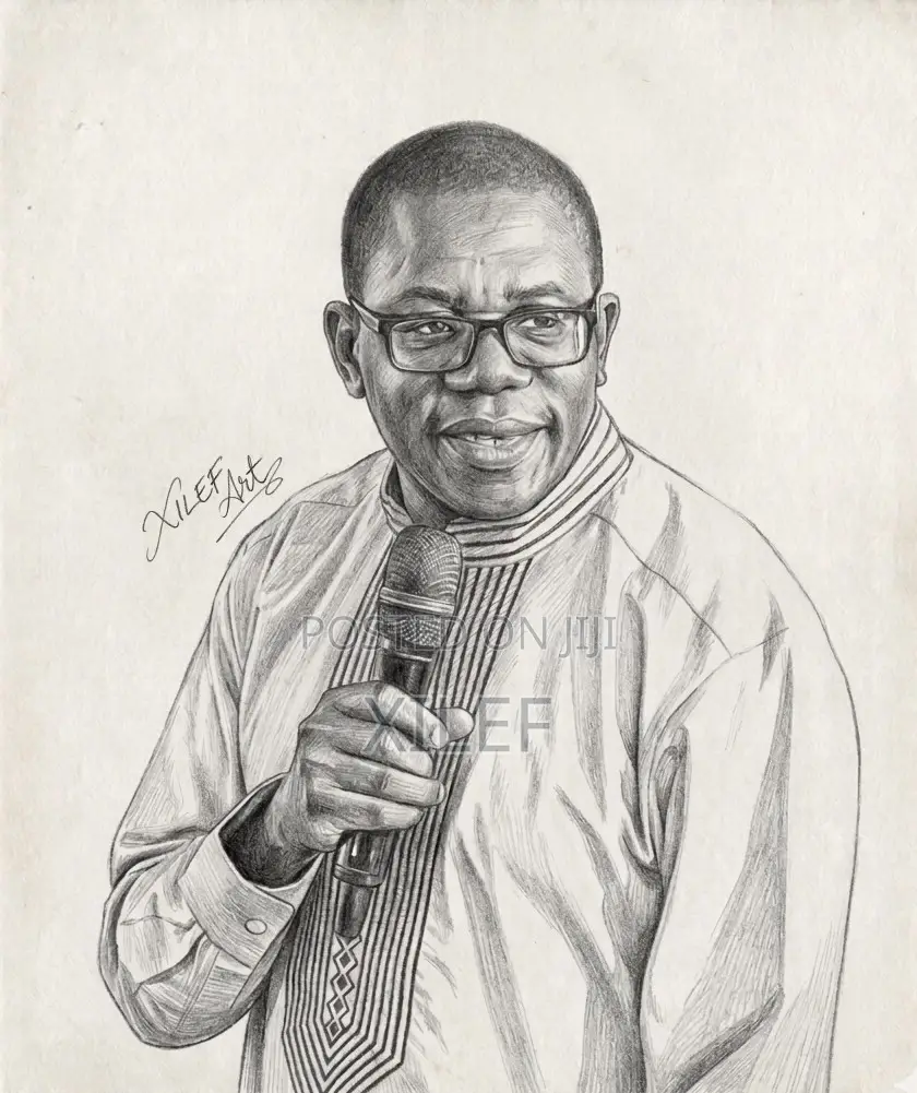 Apostle Moses Mukisa's Pencil Art Portrait — Let's Draw Yours Too