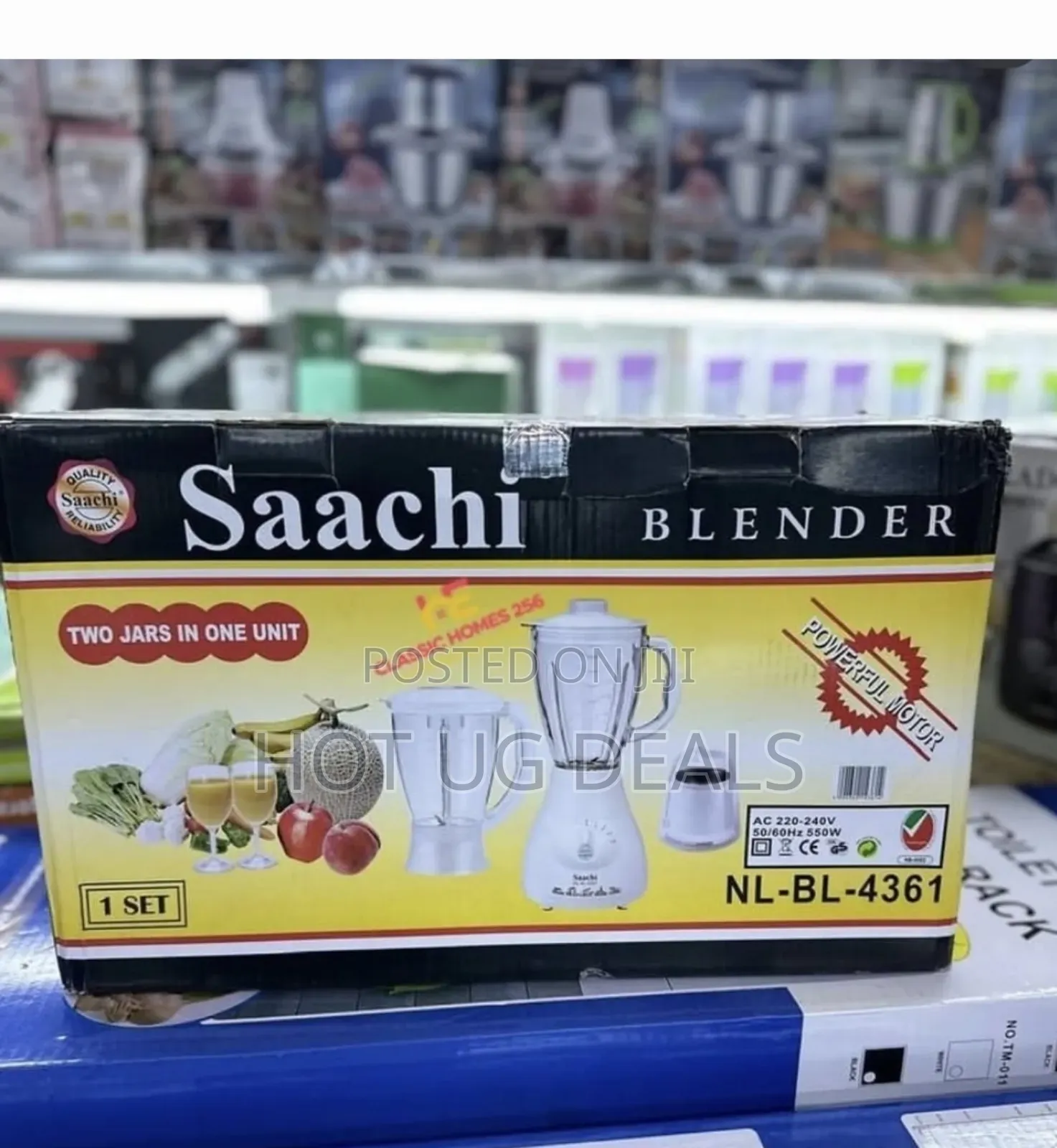 Saachi Nl-Bl-4361 Is a 3-in-1 Blender Set With Gas Plastic Jar