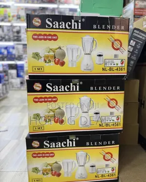 Saachi Nl-Bl-4361 Is a 3-in-1 Blender Set With Gas Plastic Jar