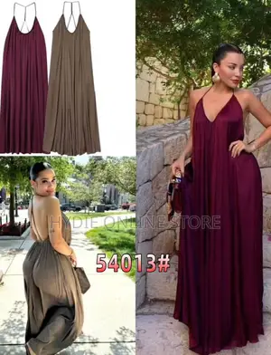Free Armless Maroon Dress