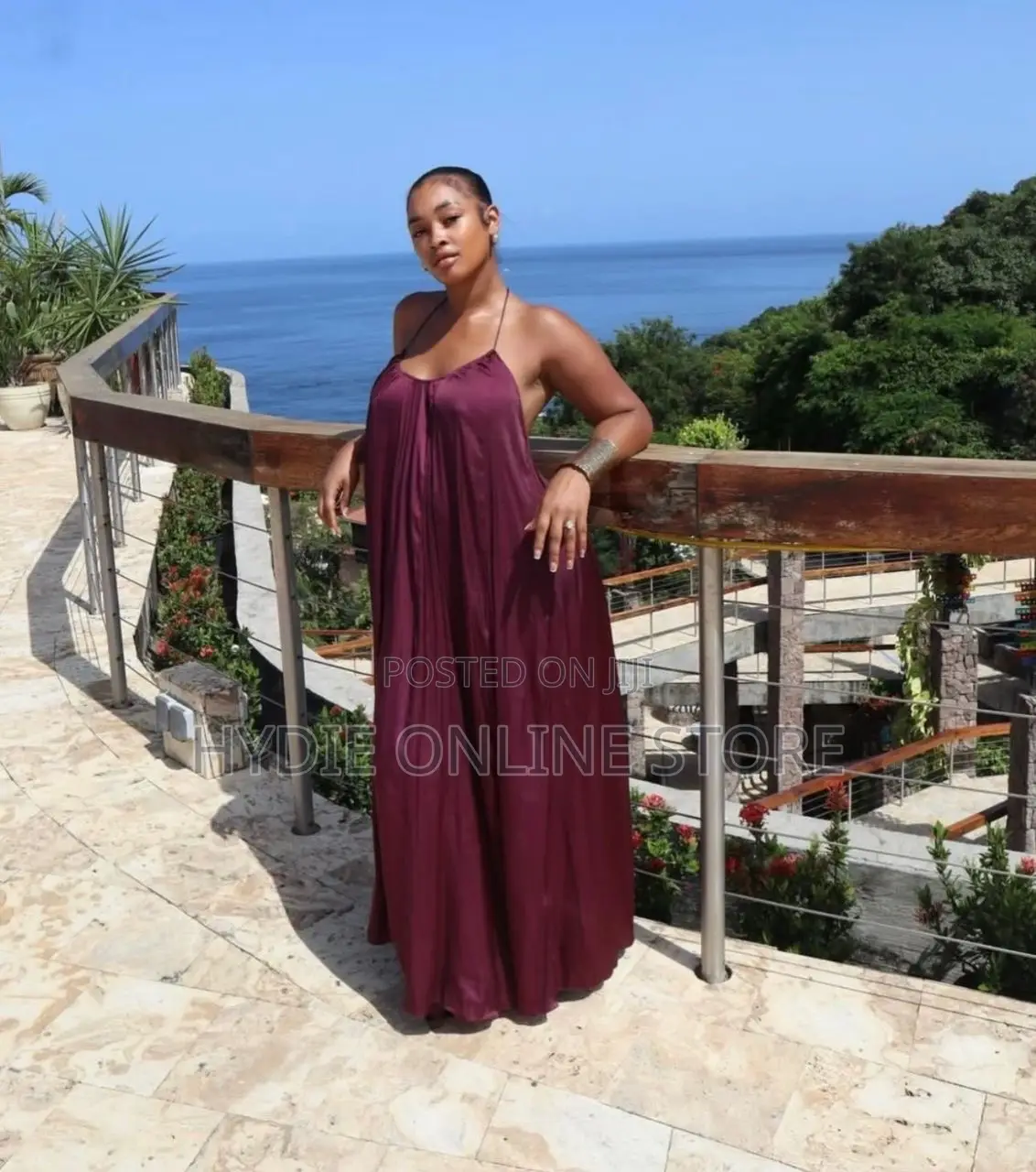 Free Armless Maroon Dress