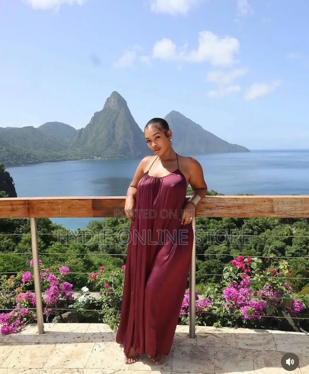 Free Armless Maroon Dress