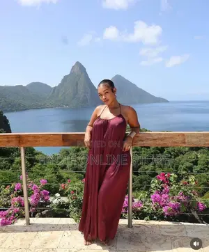 Free Armless Maroon Dress