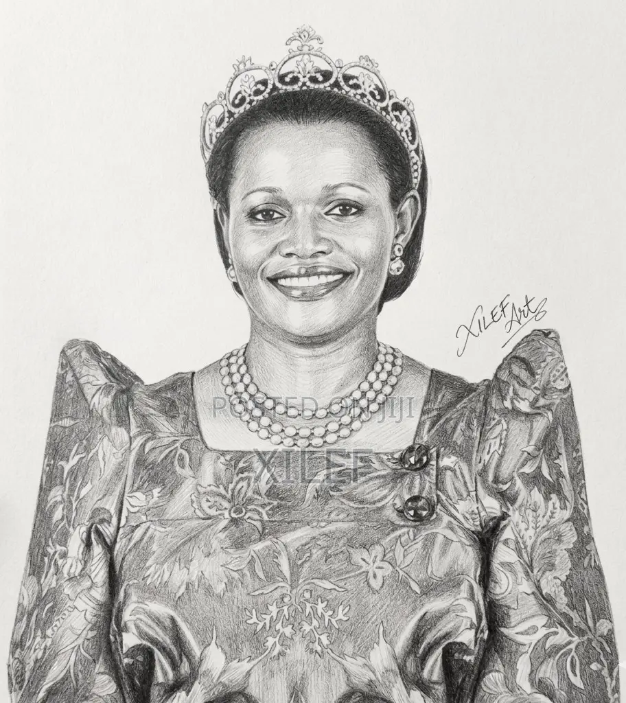 Nabagereka Sylvia Nagginda's Pencil Art Portrait – Lets Draw Yours Too