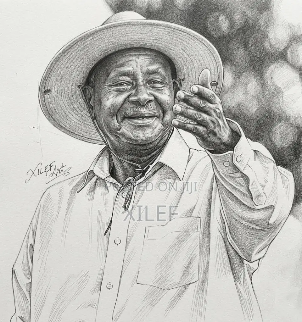 He Yoweri Kaguta Museveni's Pencil Art Portrait — Let's Draw Yours Too