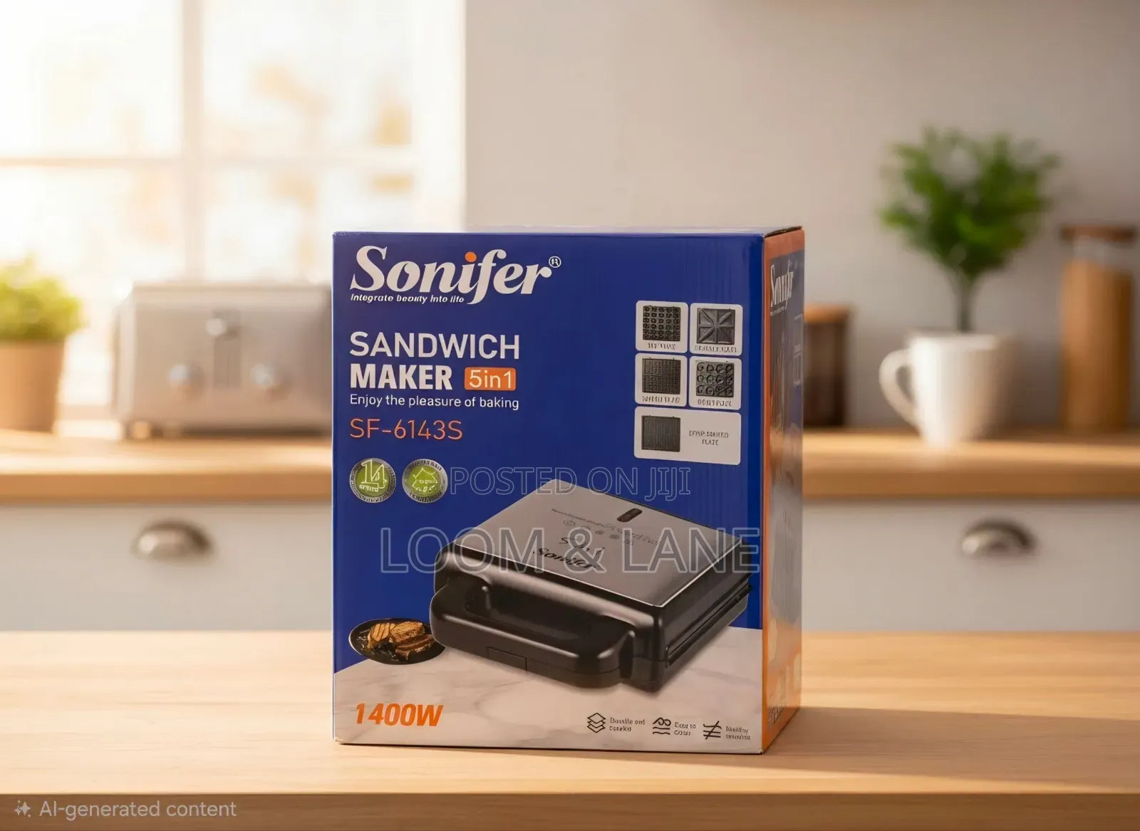 Sonifer 5-in-1 Sandwich Maker (Model Sf-6143s)