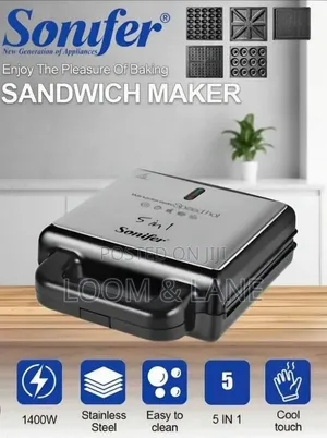 Sonifer 5-in-1 Sandwich Maker (Model Sf-6143s)