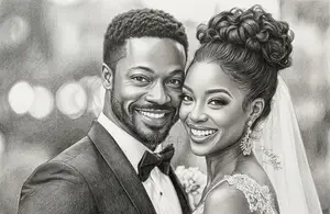 Wedding Pencil Art Portraits in Uganda – Order Before the Big Day