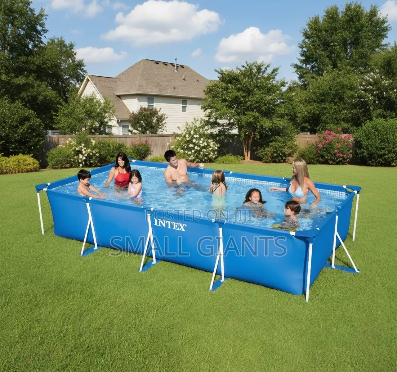 2.6m X 1.6m X 65cm Rectangular Steel Frame Intex Swimming Pool